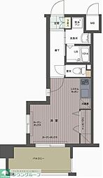レジデンシャルヒルズ博多東 1Kの間取図画像