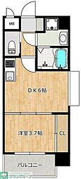 RESIAS ONE TENJINMINAMI BLDG 1DKの間取図画像