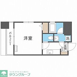 パリス大濠ベイタウン 1Kの間取図画像