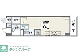 アバンダント84 ワンルームの間取図画像