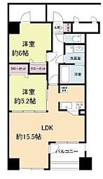 グランパーク天神 2LDKの間取図画像