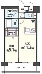 ヴィンテージ箱崎東 1LDKの間取図画像