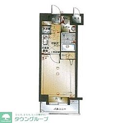 ダイナコートエスタディオ平尾駅前 1Kの間取図画像
