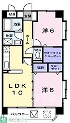 アポロ空港ビル 2LDKの間取図画像