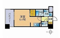 JR鹿児島本線 竹下駅 徒歩18分の賃貸マンション 9階ワンルームの間取り