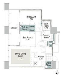 間取図画像 2LDK