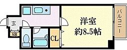 エンクレスト博多駅南 1Kの間取図画像