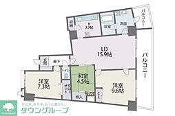 西鉄貝塚線 香椎花園前駅 徒歩21分の賃貸マンション 16階3LDKの間取り