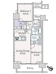間取図画像 2LDK