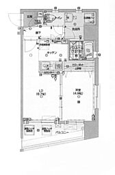 グランフォーレ地行 1LDKの間取図画像