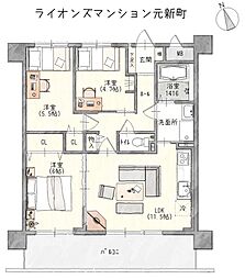 間取図画像 3LDK