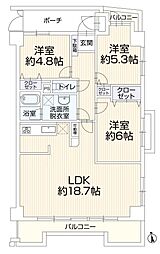 間取図画像 3LDK