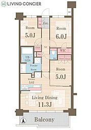 センチュリー五反野 3LDKの間取図画像