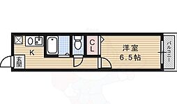 リバーサイド墨染 3階1Kの間取り