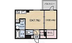 プリオーレ京都駅前 10階1LDKの間取り