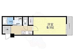 ビエノス京都伏見 1Kの間取図画像