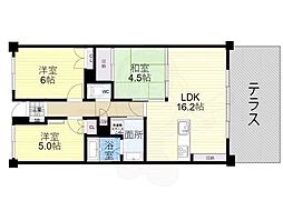 ライオンズマンション伏見桃山　指月城 1階3LDKの間取り