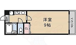 メゾン近松 3階1Kの間取り