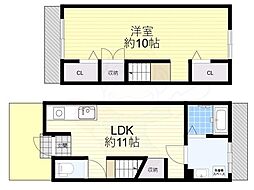 京阪本線 中書島駅 バス21分 菱川下車 徒歩15分の賃貸一戸建て 1階1LDKの間取り