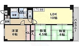 ラ・メゾン・ボヌール 2階3LDKの間取り
