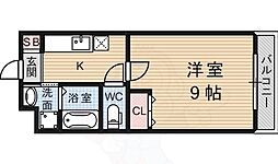 メゾン・グレイス 3階1Kの間取り