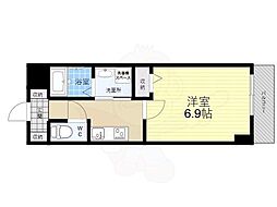 エストゥルース京都 3階1Kの間取り