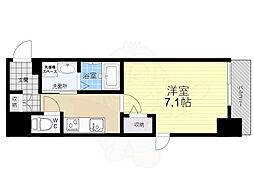 エストゥルース京都 4階1Kの間取り