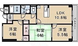 ラポート小林 5階3LDKの間取り