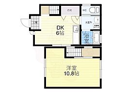 京阪本線 伏見稲荷駅 徒歩9分の賃貸一戸建て 1階1DKの間取り
