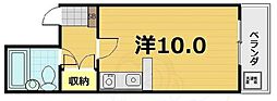 ジョイフル宇治 2階ワンルームの間取り