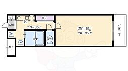 サンモールコート烏丸 1階1Kの間取り