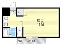 メゾン・ド・ヴァルチェ 1階ワンルームの間取り