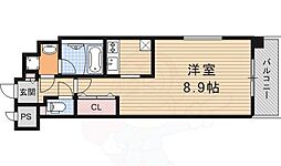 アスヴェル京都東寺前 2階1Kの間取り