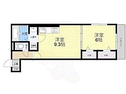ロワジール 1階1LDKの間取り