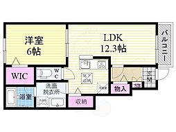 グリュックハイム 1階1LDKの間取り