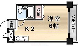 竹田マンション 3階ワンルームの間取り