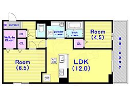 ウチカイトＷ 1階2LDKの間取り
