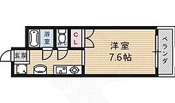 セント吉翔 5階1Kの間取り