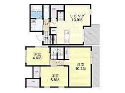 GOMON MOMOYAMA S棟 1階3LDKの間取り