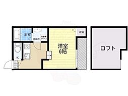 ハーモニーテラス景勝町 1Kの間取図画像