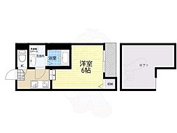 ハーモニーテラス景勝町 1Kの間取図画像