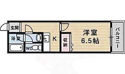 SoleilAsahi 1Kの間取図画像