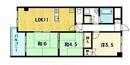 インペリアル明日香 2LDKの間取図画像