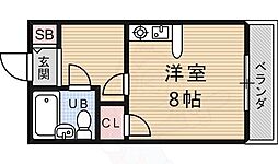 ジョイフル宇治 1Kの間取図画像