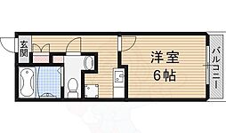 キャッスル新楽 1Kの間取図画像