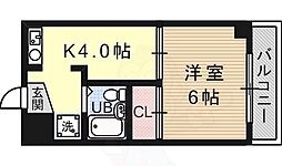 ツーエイトフォービル 1DKの間取図画像