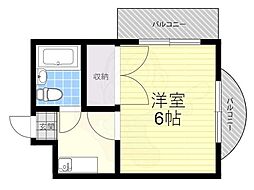 アークハイツ城南宮 1Kの間取図画像