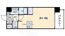 プレサンス京都駅前千都 ワンルームの間取図画像
