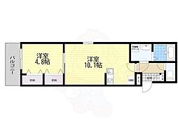 ジーメゾン京都九条コダマ 1LDKの間取図画像