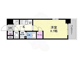 ESPLACEKYOTORAKUNAN 1Kの間取図画像